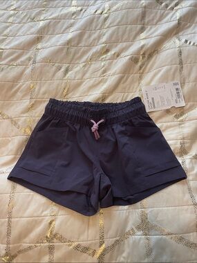 Athleta Explore More Shorts with Lilac Drawstring